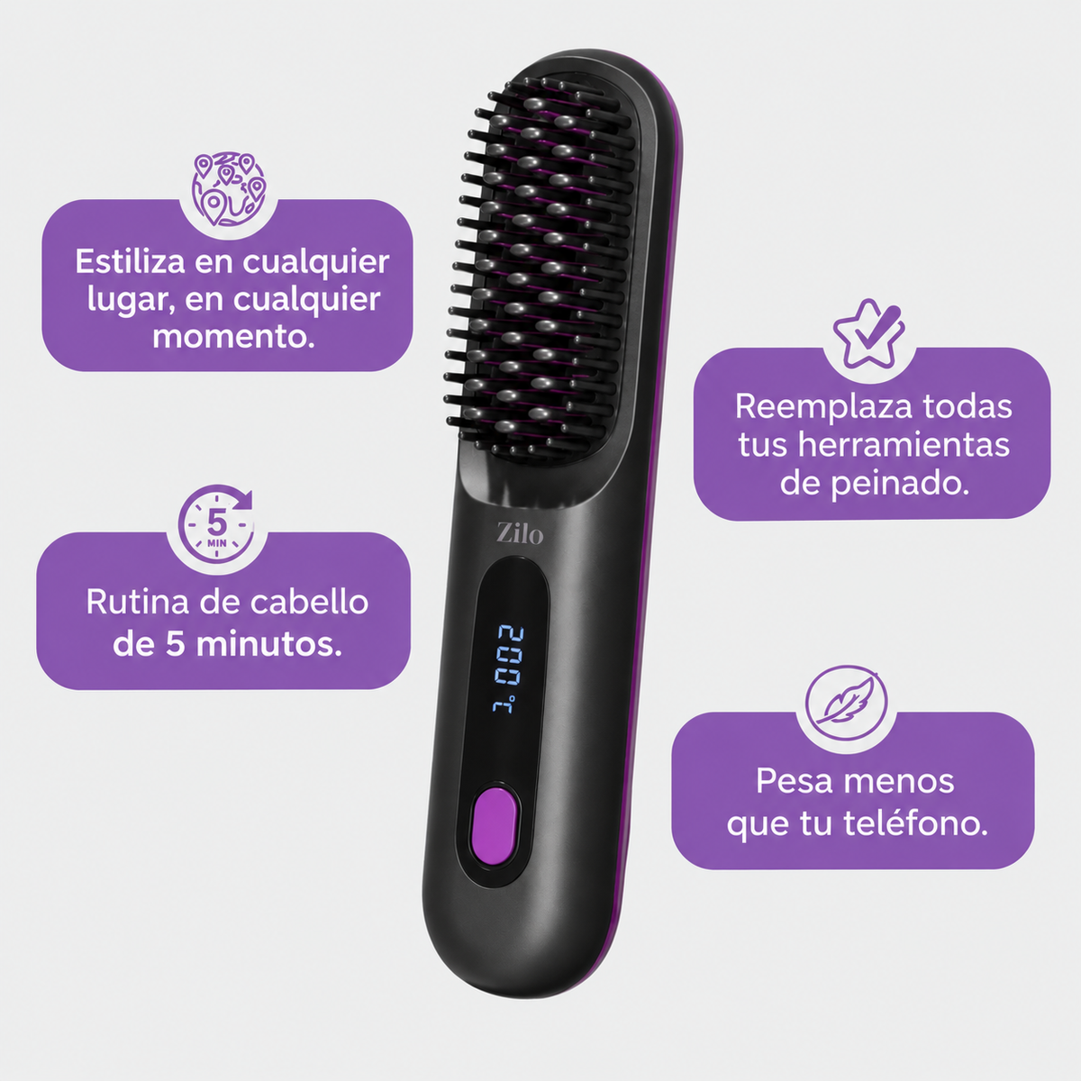 Zilo™ Cabello perfecto en menos de 2 minutos. ✨