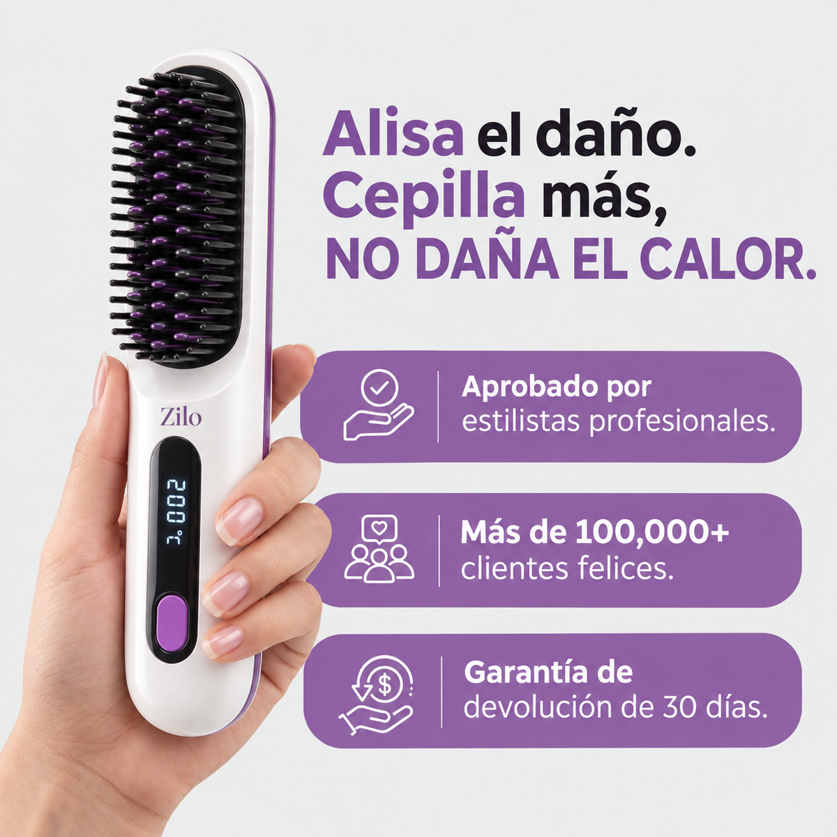 Zilo™ Cabello perfecto en menos de 2 minutos. ✨