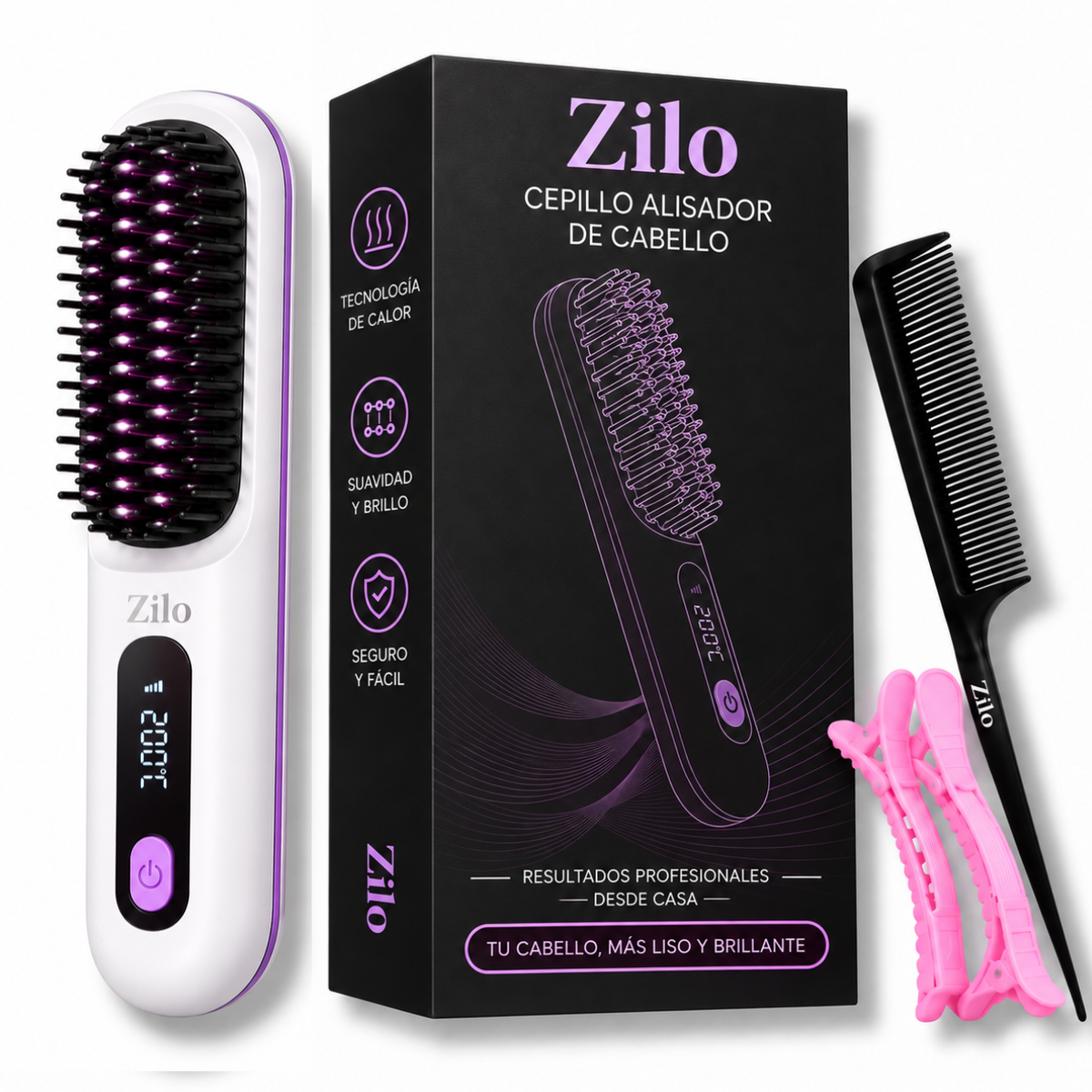 Zilo™ Cabello perfecto en menos de 2 minutos.