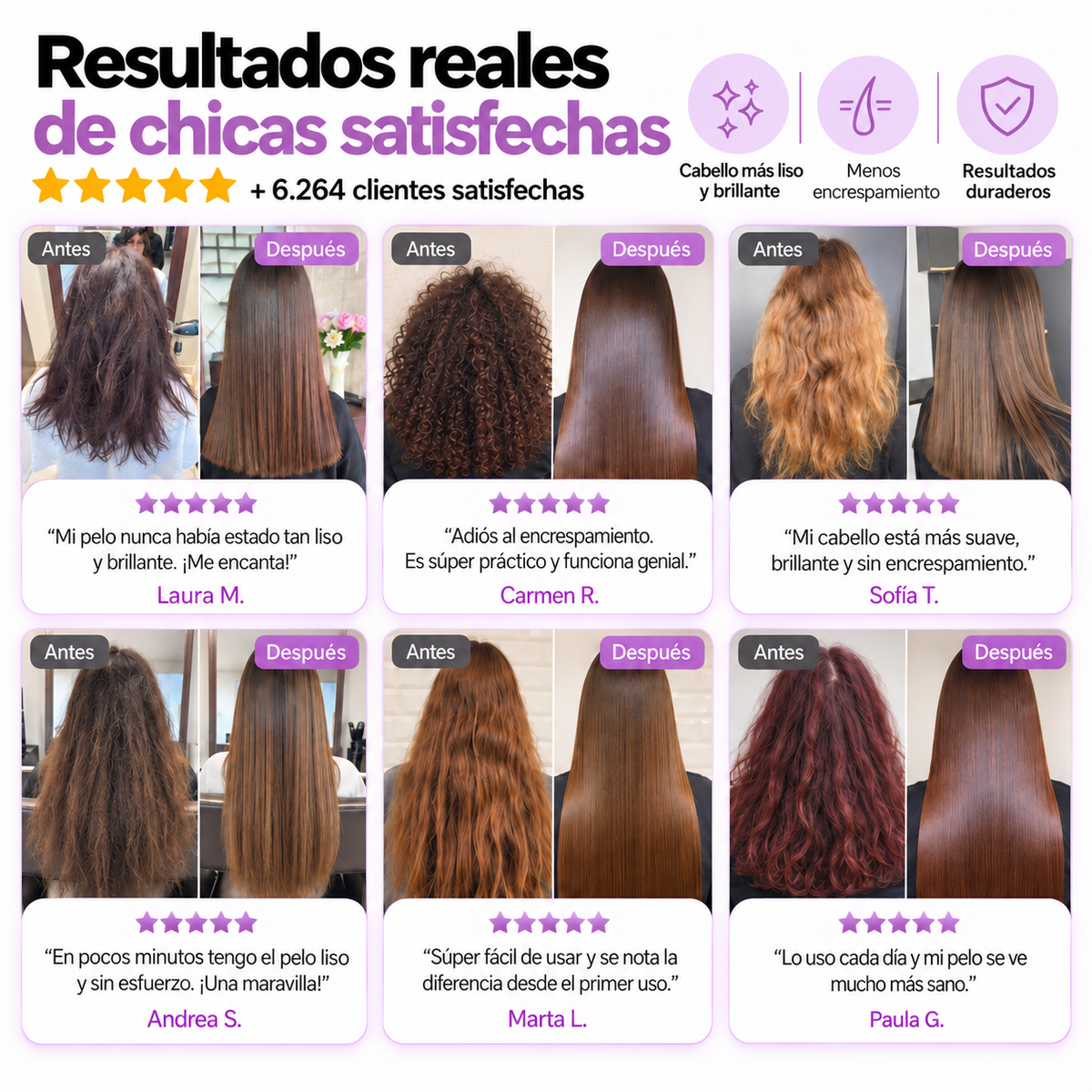 Zilo™ Cabello perfecto en menos de 2 minutos.