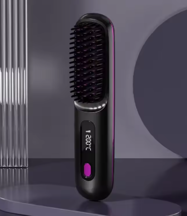 USB Charging Ceramic Heated Hair Straightening Comb